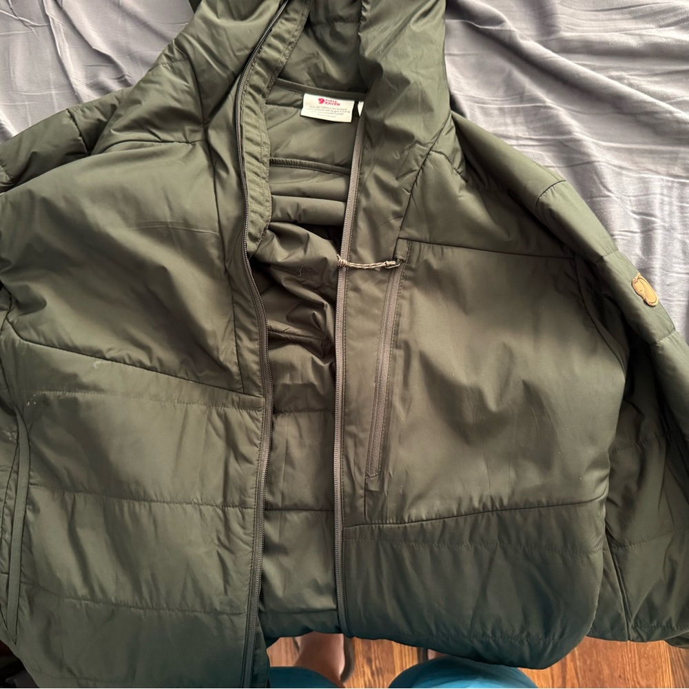 Fjallraven Men's Keb Padded Hoody - Olive Green